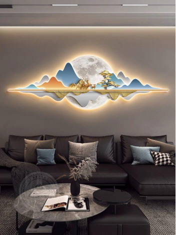 Moonlit Mountain LED Wall Art Decor